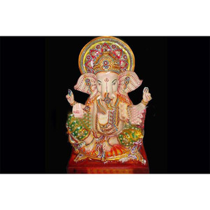 รูปปั้นพระพิฆเนศตกแต่งงานแต่งงาน,รูปปั้นพระพิฆเนศไฟเบอร์สำหรับไว้ที่ทางเข้างานแต่งงาน - Product Image 1