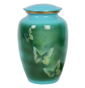 Papillon rose en laiton crémation urne commémorative métal laiton adultes funérailles humain cendres crémation Urn Style américain/européen - Product Image 6