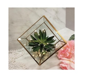 Fabricant de jardinière en métal et verre personnalisé fait à la main grossiste fournisseur personnalisé vente directe d'usine - Product Image 1