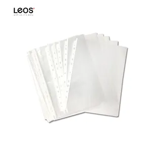 Protectores de hoja de papel PVC preperforados, con 11 agujeros