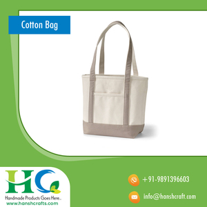 Wholesale Cotton Canvas Zipper Tote | Eco Friendly Reusable Shopping <b>Bag</b> with Front Pocket Premium Daily Carry <b>Bag</b> Plus Stylish - Product Image 2