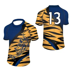 reasonable price Rugby Uniform hot sale fashionable wholesale purple and gold rugby polo shirt uniforms