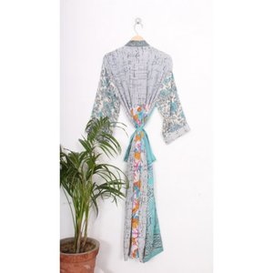 Hoa nhiệt lụa Kimono cho mùa xuân như món quà đính hôn Áo ngủ tắm Áo choàng tắm hoặc quà tặng giáng sinh - Product Image 6