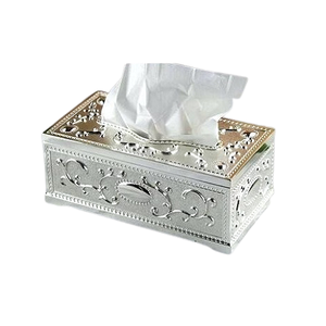 Boîte à serviettes taille et formes personnalisées boîte de rangement de mouchoirs boîte à mouchoirs couleur argent galvanisé à bon prix - Product Image 2