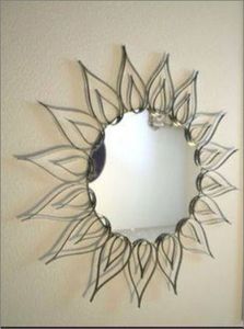 Hot Selling Iron Mirror Art Irregular Circular Living Room <b>Metal</b> <b>Frame</b> Wall Mirror Decor Christmas Vintage Luxury Space Casual - Product Image 3
