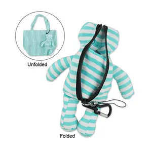 Wholesale ECO-friendly Cotton Custom Little Bear Foldable Bags