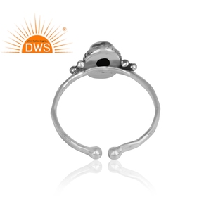 Bague ovale en argent Sterling 925 pour femmes, pierres précieuses naturelle, zircon, grand format, possibilité de vente en gros - Product Image 3