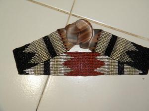 Cinturón de cuentas personalizable para mujer, accesorio hecho a mano con cierre de madera, 100% - Product Image 4