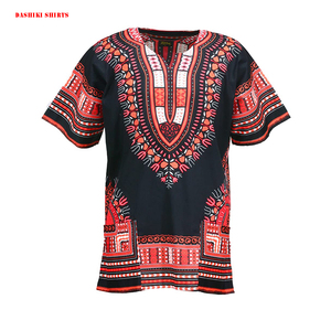 CRAFTSHUB เสื้อเชิ้ตพิมพ์ลายดาชิกิแบบแอฟริกัน ดีไซน์สวยงาม คุณภาพเยี่ยม ผลิตจากผ้าฝ้าย 100% สำหรับทั้งชายและหญิง ระบายอากาศได้ดี สไตล์ราชสถาน - Product Image 1