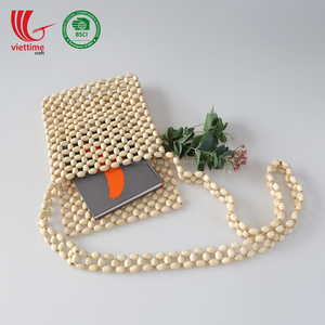 2020ใหม่ Ins แนวโน้มร้อนสไตล์บีชไม้กระเป๋าลูกปัดไม้กระเป๋าขายส่งทำในเวียดนาม - Product Image 2