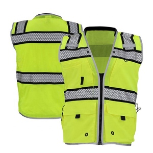 Chaleco para deportes al aire libre hecho a medida chaqueta de seguridad reflectante multibolsillo transpirable de malla para correr a prueba de agua para peatones - Product Image 1