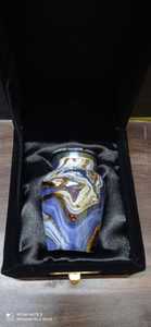 Souvenir bleu entièrement imprimé, en laiton, fournitures d'urne de crémation, funérailles, brasworld inde - Product Image 4