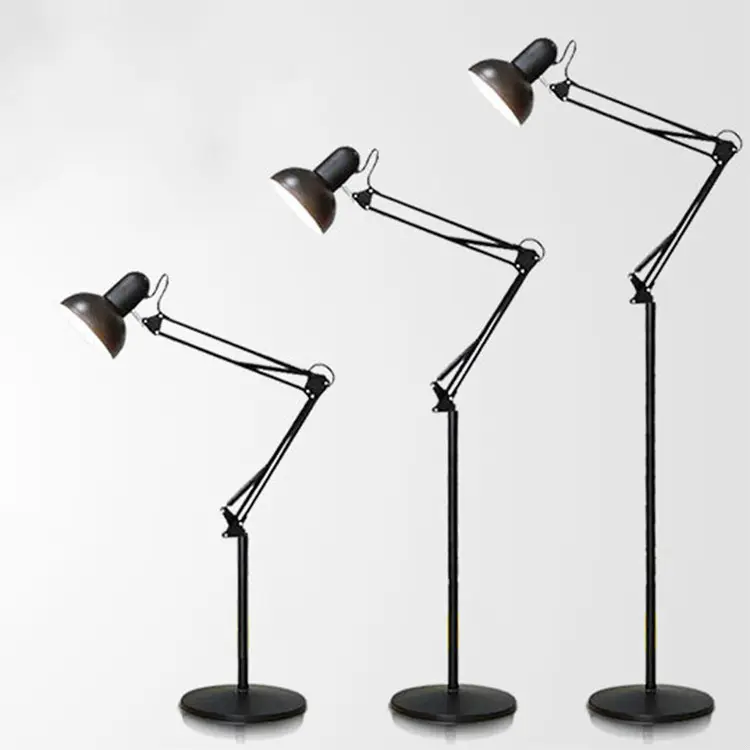 Вертикальный напольный светильник с регулируемой яркостью, защита глаз, гибкая стоячая лампа, черная напольная Светодиодная лампа