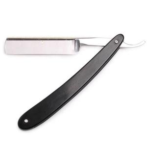 Rasoirs professionnels à lame fixe, aiguisables, rasoirs droits pour barbier, rasoirs à lame droite, manche noir, lame en acier inoxydable par LCI - Product Image 1