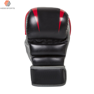 Gants de grappling en cuir MMA les plus vendus avec support de poignet – Gants d'entraînement MMA noirs pour le sparring - Product Image 3