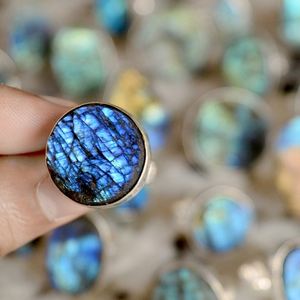 Bague intelligente labradorite druse, pierre précieuse naturelle, faite à la main, prix lot, vente en gros, - Product Image 2