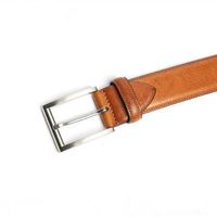 Ceintures décontractées en cuir de vachette de qualité supérieure, personnalisées avec logo, faible MOQ, couleur marron, pour pantalons habillés – Vente en gros