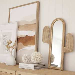 Espejo de Cuerpo Entero con Marco de Mimbre de Cactus Hecho a Mano al por Mayor, de Vietnam/ SISU/ RMA-004 - Product Image 2