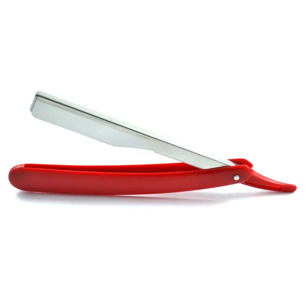 Straight barber razor with plastic handle/Barber razor with plastic handle