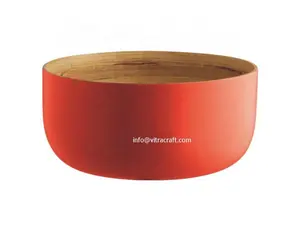 High Grade Big Bamboo Wood Bowl Lacquered Salad Bowl Crafts