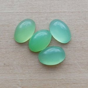 พลอยคริสโซเพรสธรรมชาติขนาด7มม. 8มม. 9มม. อัญมณีทรงแบนราบเรียบปรับขนาด - Product Image 1
