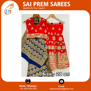 Phong cách mới lễ hội trẻ em lehenga choli mới nhất thiết kế dân tộc <span class=keywords><strong>Saree</strong></span> cho cô gái phụ nữ Silky Đảng mặc cho đám cưới những dịp khác - Product Image 3
