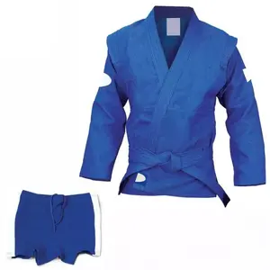 Professionele Sambo Uniformen Zacht Katoen Sambou Uniform Taekwondo Uniform Martial Arts Bjj Gi 100% Katoen Parel Weave 450 Gsm
