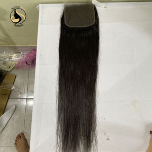Cabello Natural liso 100% Vetnamese, pelo sin procesar, doble estiramiento, transparente, cierre de encaje suizo HD - Product Image 6