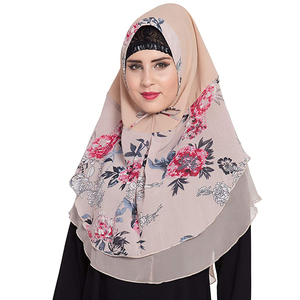 Hijab de gasa para mujer, bufanda de moda acanalada, Tudung, Bawal, arrugado, de gasa, chales plisados de rizos - Product Image 2