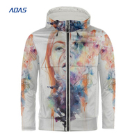 Veste coupe-vent imperméable pour homme avec fermeture éclair Logo personnalisé Impression 3D pleine sublimation Protection UV personnalisée grande taille pour unisexe
