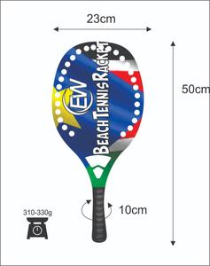 Raquetas de Tenis Playa Personalizadas de Carbono y Fibra de Vidrio con sus Logotipos y Combinaciones de Colores, Cara de 20mm, 310-330g - Product Image 4