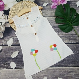 Belles robes en gros de petites filles de couleur unie pour l'exportation en vrac - Product Image 4