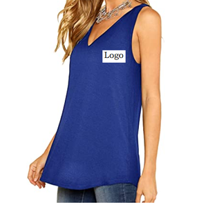 Camiseta de tirantes con cuello en V para mujer, ropa de moda, oferta, venta al por mayor - Product Image 6