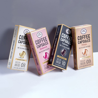 Capsules de café papier alimentaire, Logo personnalisé, dessins, feuille d'or, impression sur boîte, pièces