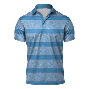 Polo homme à manches courtes, col Henry, en coton polyester, tendance et élégant, OEM. - Product Image 1