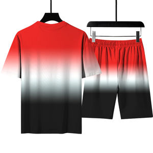 Diseño personalizado Impresión digital Camisetas con pantalones cortos Hombres y mujeres Ropa deportiva Chándal Camiseta de dos piezas Conjunto corto - Product Image 5