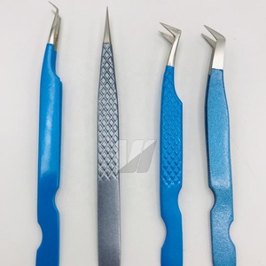 Pince à épiler d'extension de cils en acier inoxydable japonais à revêtement de couleur diamant durable avec pointe pointue avec logo personnalisé - Product Image 5