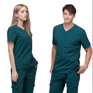 Bangldesh-uniforme con cuello en V para hombre y mujer, uniforme de costura con personalidad, ropa de trabajo para salón de belleza y Spa - Product Image 6
