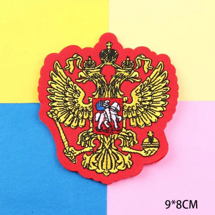 Russia National flag National emblem patches eagle embroidered patches for ironing in thin coat, clothing accessories