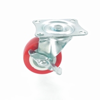 Ztto — roulettes à roulettes légères plaquées Zinc, petite roue à roulette pour pied de Table de meubles rouges, 1.5 pouces, livraison gratuite