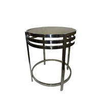 Table en marbre avec plateau en acier inoxydable, table basse en marbre pour salon, côté centre, meubles de luxe, table basse d'appoint