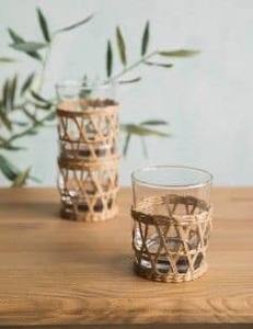 Fait main seagrass verre café tasse insert - Product Image 3