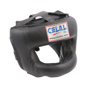 Protector de cabeza de boxeo de cuero genuino, protector de cabeza de cuero de vaca, adecuado para boxeo MMA, equipo de cabeza protector - Product Image 6
