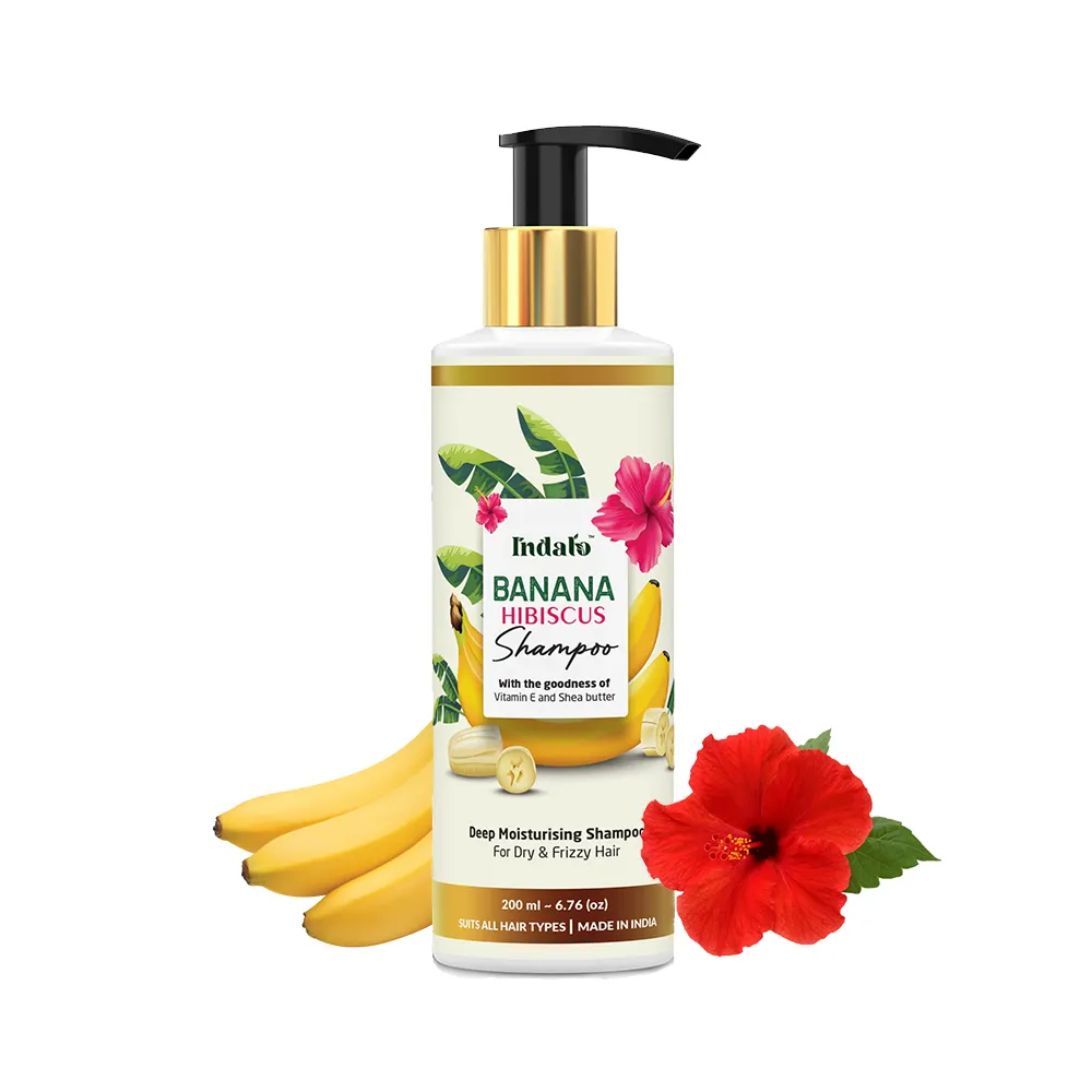 INDALO Organic Herbal Ingredient Hibiscus Banana Hair Shampoo Best Selling Products Shop Online