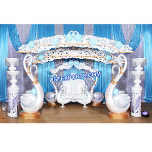 Escenario de boda con diseño de cisne, escenario de boda india Popular, elegante - Product Image 1