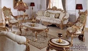 Conjunto de muebles tallados a mano para sala de estar, conjunto de sofás de lujo Rococo de estilo barroco, tallado a mano, europeo - Product Image 4