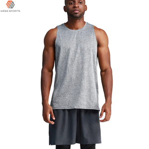 Débardeur gris tricoté à col rond pour homme, respirant, couleur unie, décontracté, sans manches, en maille de polyester, pour l'entraînement - Product Image 6
