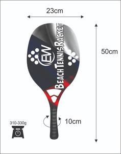 Raquettes de beach tennis personnalisées en carbone et fibre de verre avec vos logos et combinaisons de couleurs 310-330g 50cm - Product Image 4