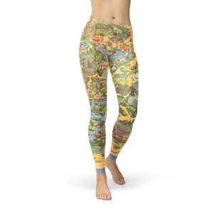 New Yoga Wear - Customized <b>Map</b> - Leggings in Capri or Full Length - Product Image 1