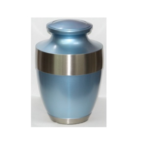 น่ารักสีฟ้ากับวง Pewter ทองเหลืองเผาศพโกศสำหรับขี้เถ้ามนุษย์ในราคาถูกโดยตรงจากการผลิต - Product Image 2